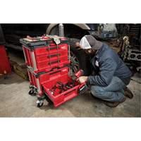 Packout™ 2-Drawer Tool Box, 14-1/3" W x 16-1/3" D x 22-1/5" H, Black/Red TER110 | O-Max