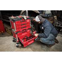 Boîte &agrave; outils avec 3 tiroirs Packout, 16-1/3" x 14-1/3" x 22-1/5", Noir/Rouge O-Max