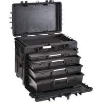 Coffre à outils mobile avec tiroirs, 4 tiroirs, 22-4/5" la x 15" p x 18" h, Noir TER150 | O-Max