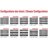 Coffre &agrave; outils mobile avec tiroirs, 8 tiroirs, 22-4/5" la x 15" p x 18" h, Noir O-Max