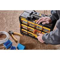 Organisateur Flip-Bin, 3-7/8" la x 17-3/4" p x 13-7/8" h, Noir/Jaune O-Max