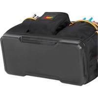 Molded Base Contractor's Closed-Top Tool Bag, Ballistic Polyester, 29 Pockets, Black/Blue O-Max