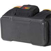 Molded Base Open-Top Tool Box, Ballistic Polyester, 17 Pockets, Black/Blue O-Max
