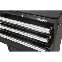 Industrial Tool Cart, 3 Drawers, 29-4/5" W x 21-1/5" D x 38-4/5" H, Black O-Max