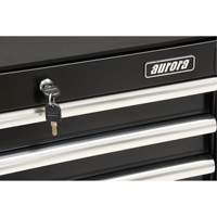 Industrial Tool Cart, 3 Drawers, 29-4/5" W x 21-1/5" D x 38-4/5" H, Black O-Max