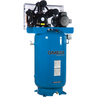 Compresseurs d'air s&eacute;rie industrielle - Compresseurs horizontaux - Deux &eacute;tages, 66,6 gal. (80 gal. US) O-Max