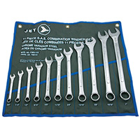11-Piece SAE Raised Panel Combination Wrench Set, Combination, 11 Pieces, Imperial O-Max