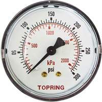 Replacement Pressure Gauge, 2" , 0 - 175 psi, Back Mount, Analogue O-Max