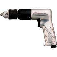 Perceuse pneumatique, 4 pi³/min, 1/4" NPTF, 94 dBA, 1/2" mandrin, Avec cl&eacute; O-Max