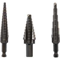 Unibit&reg; Step Drill Set, 3 Pieces, High Speed Steel O-Max