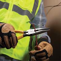 Long Nose With Side Cutter, 8-7/16" L O-Max