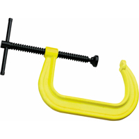 Serre-joint en C de s&eacute;curit&eacute; haute visibilit&eacute;, Capacit&eacute; de 2-1/8" (54 mm), Profondeur de gorge de 2-1/4" (57 mm) O-Max