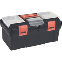 Coffres &agrave; outils en plastique, 17-1/2" la x 9-1/2" p x 8" h, Noir O-Max