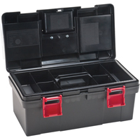 Coffres &agrave; outils en plastique, 17-1/2" la x 9-1/2" p x 8" h, Noir O-Max