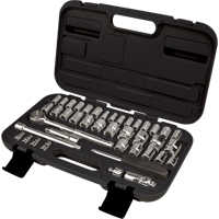1/4" & 3/8" Drive SAE/Metric Socket Set, 41 Pcs O-Max