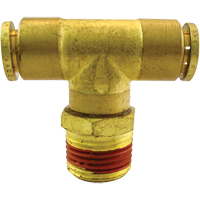 P.T.C. Swivel Male Branch Tees, Brass, 1/8" O-Max