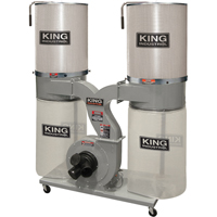 Dust Collectors with 2 Canister Filters, 55-1/2" x 23" x 70" O-Max