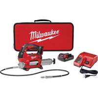 M18 Cordless 2-Speed Grease Gun Kit, Lithium-Ion, 18 V O-Max