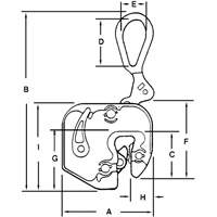 &eacute;lingue l&egrave;ve-t&ocirc;le GXL, 1000 lb (0,5 tonne), Ouverture de la m&acirc;choire de 1/16" - 5/8" O-Max