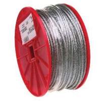 Wire Cable, 500' (152.4 m) x 1/16", 96 lbs. (0.048 tons), Galvanized O-Max