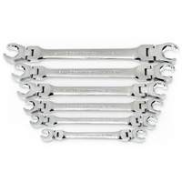 Wrench Set, Flare Nut/Flex Head, 6 Pieces, Metric O-Max