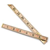 Red End&reg; Oversized Brick Mason Rule, 6' L, Wood, 1/16" Graduations O-Max