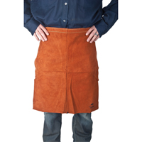 Leather Apron, Waist, 24" L, Lava Brown O-Max