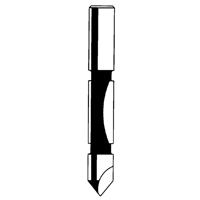 Router Bit - Panel Pilot Bit, 1/4" Dia., 3/4" H, 2-1/4" L, 1/4" Shank O-Max
