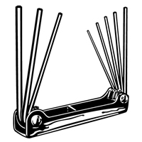 Folding Hex Key Set, 8 Pcs. O-Max