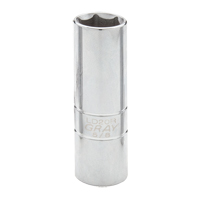Spark Plug Socket, 1/2" Drive, 13/16" Socket, 3" L O-Max