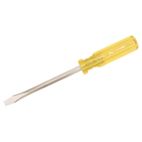 Slotted Screwdriver, 1/4", 6-3/4" L, Plastic Handle O-Max