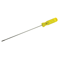 Tournevis &agrave; fente d'&eacute;lectricien, Tige de 1/8", Ronde, 11-1/2" lo, Prise en Plastique O-Max