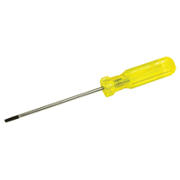 Tournevis &agrave; fente d'&eacute;lectricien, Tige de 5/32", Ronde, 7-3/4" lo, Prise en Plastique O-Max