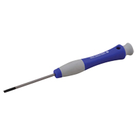 Tournevis  &agrave; fente de pr&eacute;cision, Tige de 11/64", Ronde, 6-1/2" lo, Prise en Plastique O-Max