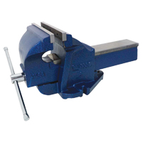 Ductile Iron Mechanics Bench Vise, 8" Jaw Width, 4" Throat Depth O-Max