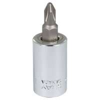 Head Socket, Phillips, #2 x 1.93" L, 3/8" Square Drive Drive O-Max