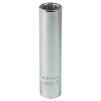 Socket, 5/16", 1/4" Drive, 12 Points O-Max