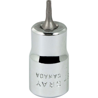 Bit Socket, Torx&reg;, T8 x 2-1/8" L, 3/8" Drive O-Max