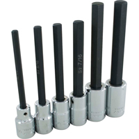 Hex Head Socket Set, Hex, 1/2" Drive, 6 Pcs O-Max