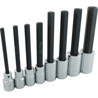 Hex Head Socket Set, Hex, 1/2" Drive, 8 Pcs O-Max