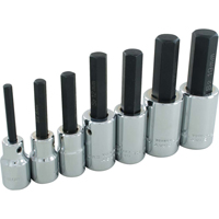 Hex Head Socket Set, Hex, 1/2" Drive, 7 Pcs O-Max