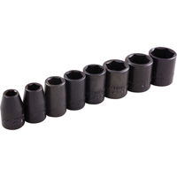 Socket Set, 8 Pcs, Impact, 3/8" Drive Size O-Max