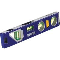 250 Series Heavy-Duty Torpedo Level, 9" L, Aluminum, 4 Vials, Magnetic O-Max