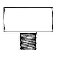 Male Branch Tee, Brass, 1/8" O-Max