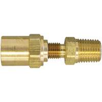 Raccord pour boyau r&eacute;utilisable filetage NPT 3/8", 11/16" dia., Laiton O-Max