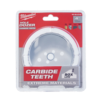 Carbide Hole Saw, 4", 1-31/50" Depth of Cut, Carbide O-Max
