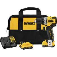 Xtreme Brushless Drill Driver Kit, Lithium-Ion, 12 V, 3/8" Chuck, 250 UWO Torque O-Max