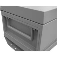 Jobsite Storage Box, 32" x 19" x 17-13/16", Steel, Grey O-Max