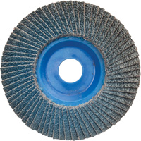 Disque &agrave; lamelles &agrave; grain grossier BlueFire, 5" x 7/8", Type 27, Grain 60, Alumine de zirconium O-Max