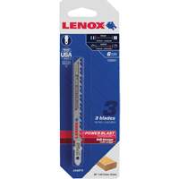 Clean Cutting Wood Jigsaw Blade, Bi-Metal, T-Shank, 4" L, 6 TPI O-Max